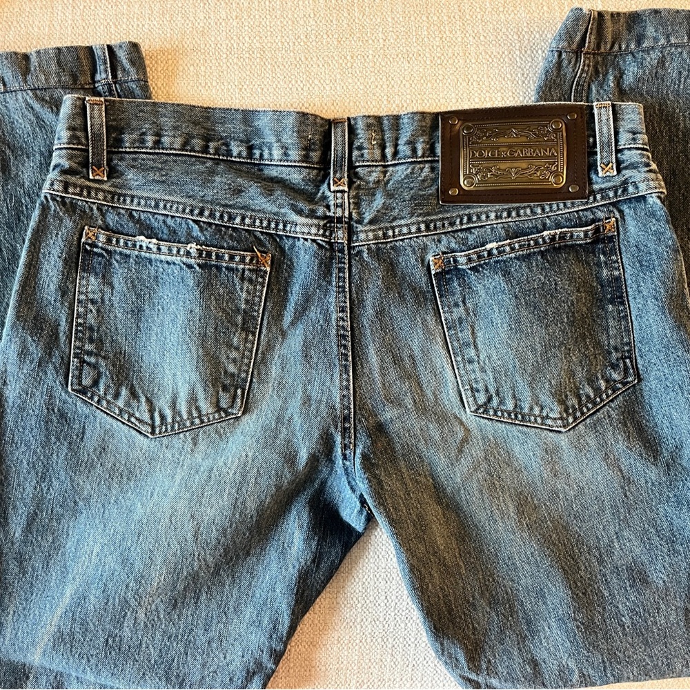 VINTAGE Dolce & Gabbana Blue Lampo Relaxed Jeans